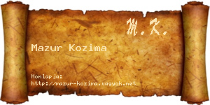 Mazur Kozima névjegykártya